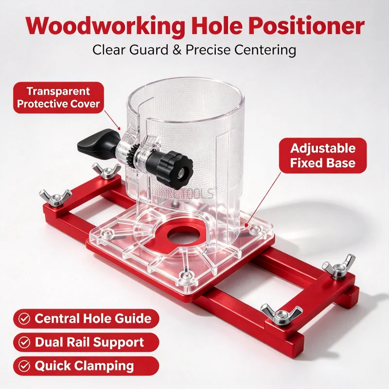 Woodworking Self-Centering Grooving Bracket 2-in-1 Concealed Bracket Grooving Jig Wood Cutting Tool for Cabinet Wardrobe