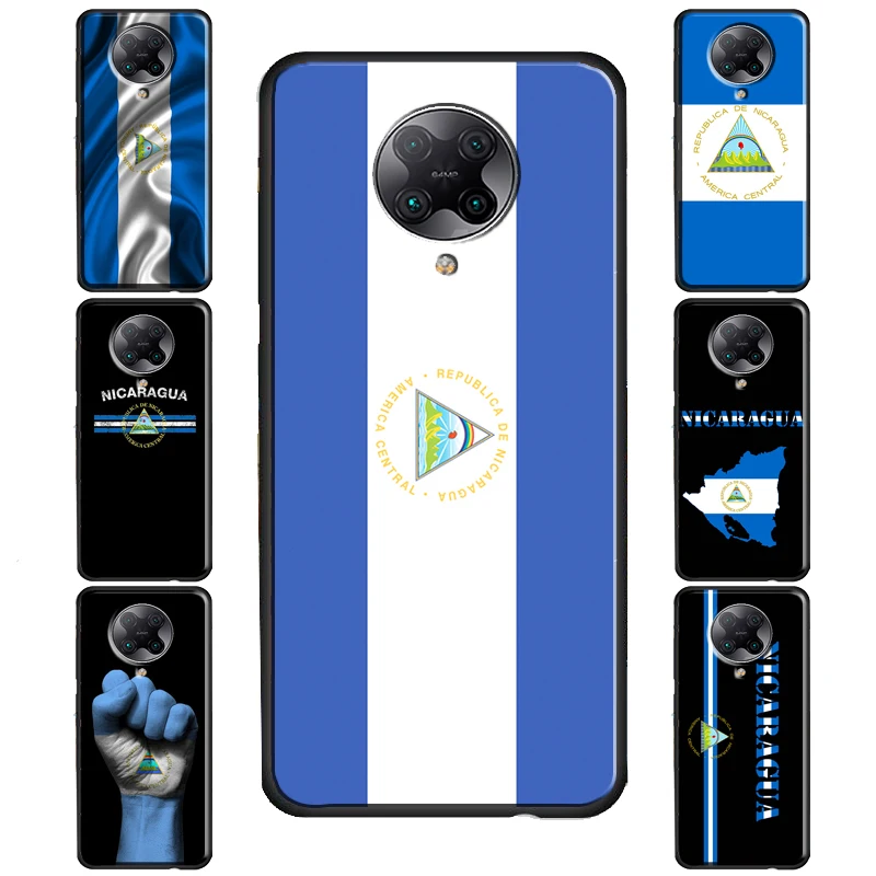 Nicaragua Flag Cover For POCO F3 X3 GT F1 F2 M3 M4 X4 NFC X3 Pro Case For Xiaomi 12 10T 11T Pro Mi 11 Lite