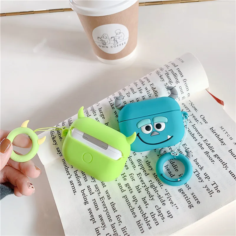 For Airpods Pro 3 Case,3D Big Monster Silicone Protective Earphone Cover For Airpods Pro 2/Airpods 4 3 2 1 Cover Funda Kids view 4