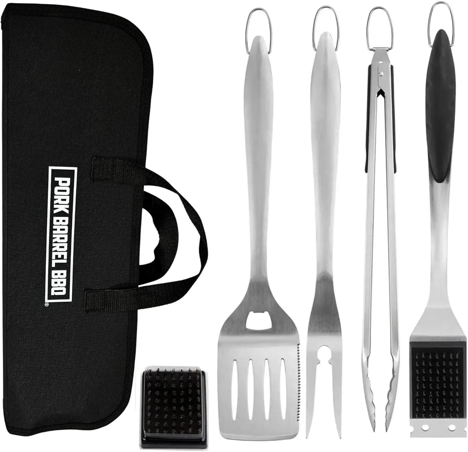 

Premium Stainless Steel BBQ Grill Tool Set with Carrying Case - Durable Grilling Accessories for Outdoor Cooking