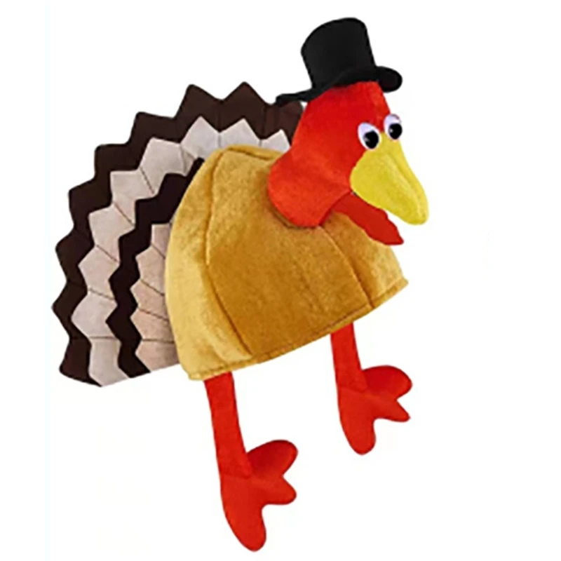 Unieke Carnaval 3D Turkije Vorm Hoed Kerst Thanksgiving Decoratie Grappige Hoed 066C