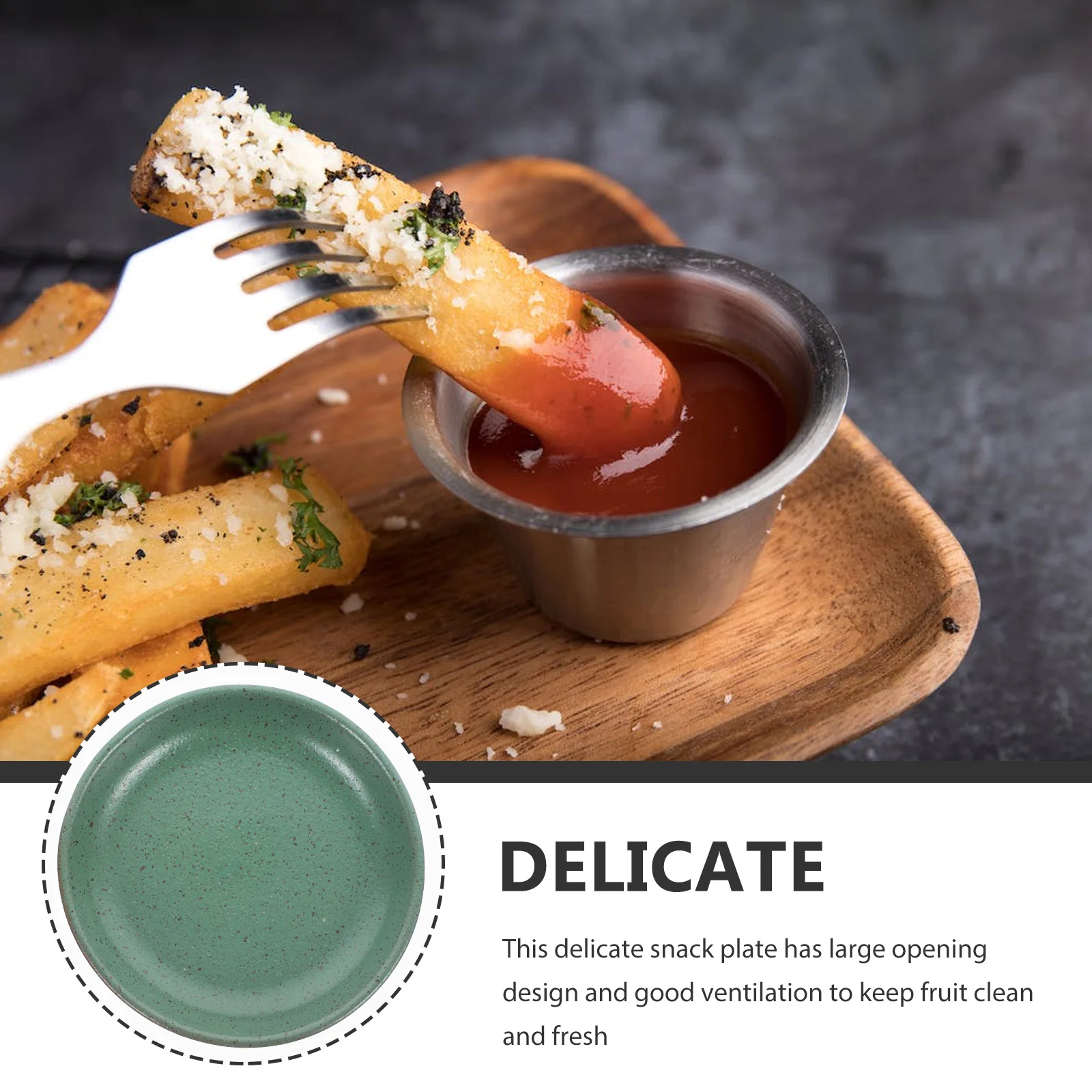 

Ceramic Snack Plate Round Fruit Serving Tray Appetizer Serving Dish Decorative Candy Plate Household Restaurant