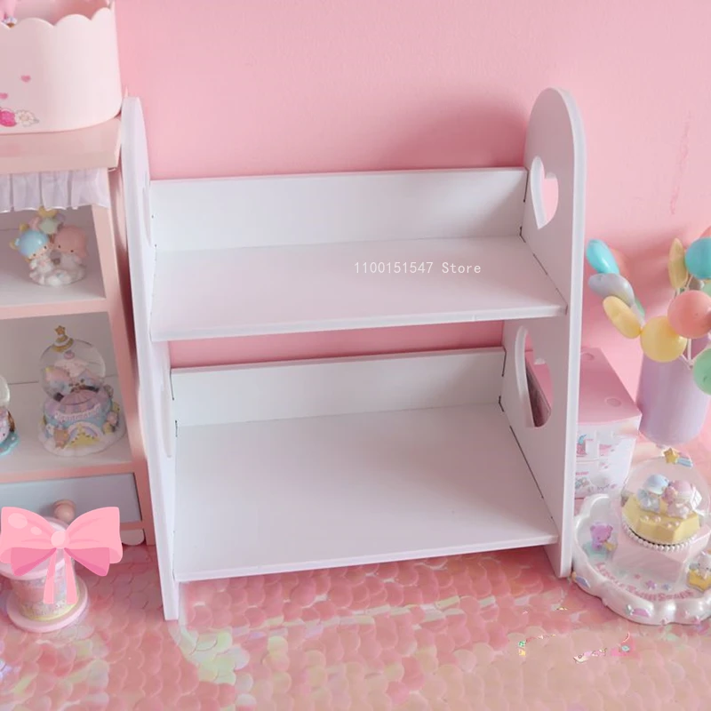 Étagère de boîte de rangement pour ark, étagère à cosmétiques de bureau, étagère de rangement pour la maison, cœur de fille, HOHOShelf