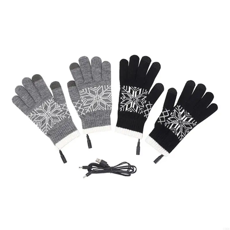 

USB Recharging Heated Gloves Touching Screen Heating Ski Gloves for Cold Weather Skiing Hiking Camping Winter Sports
