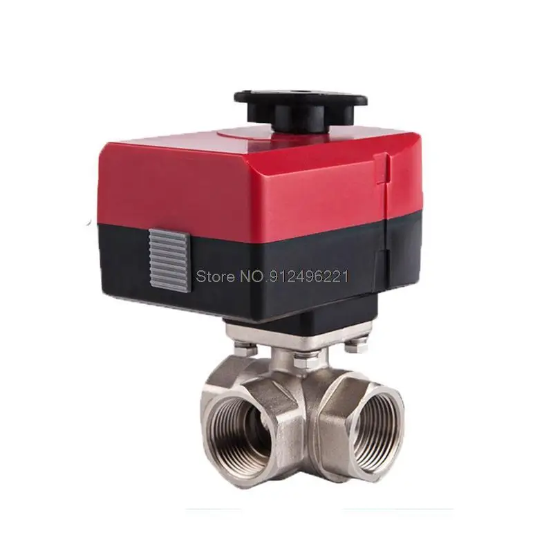 L Type DN20 Three Way Ball Valve Electric Valve Actuators 3-way Motorized Valve Integrated Electric Valve