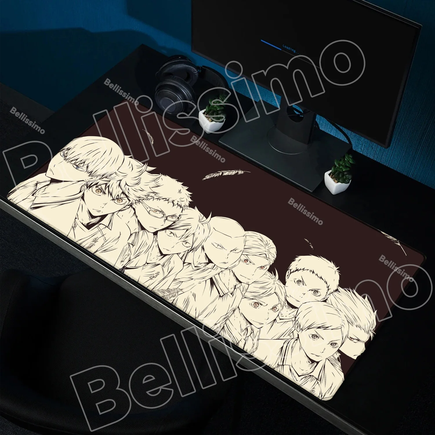 

XXL Laptop Carpet Anime Haikyuu PC Mouse Pad Game Anti Slip HD Printing Mousepad Manga 900x400mm Keyboard Office Rubber Deskmat