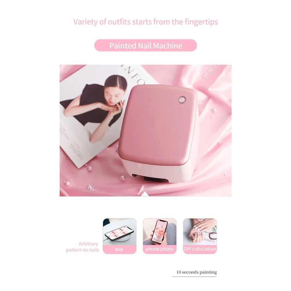 

Портативный автоматический 3D-принтер для печати на ногтях (мобильный аппарат для нейл-арта)