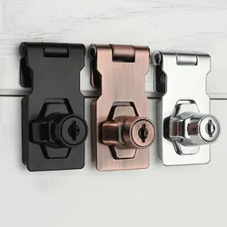 Zinc Alloy Keyed Hasp Lock Punch-free Burglarproof Home Office Security Buckle Shed Cupboard Drawer Cabinet Wooden Door Lock