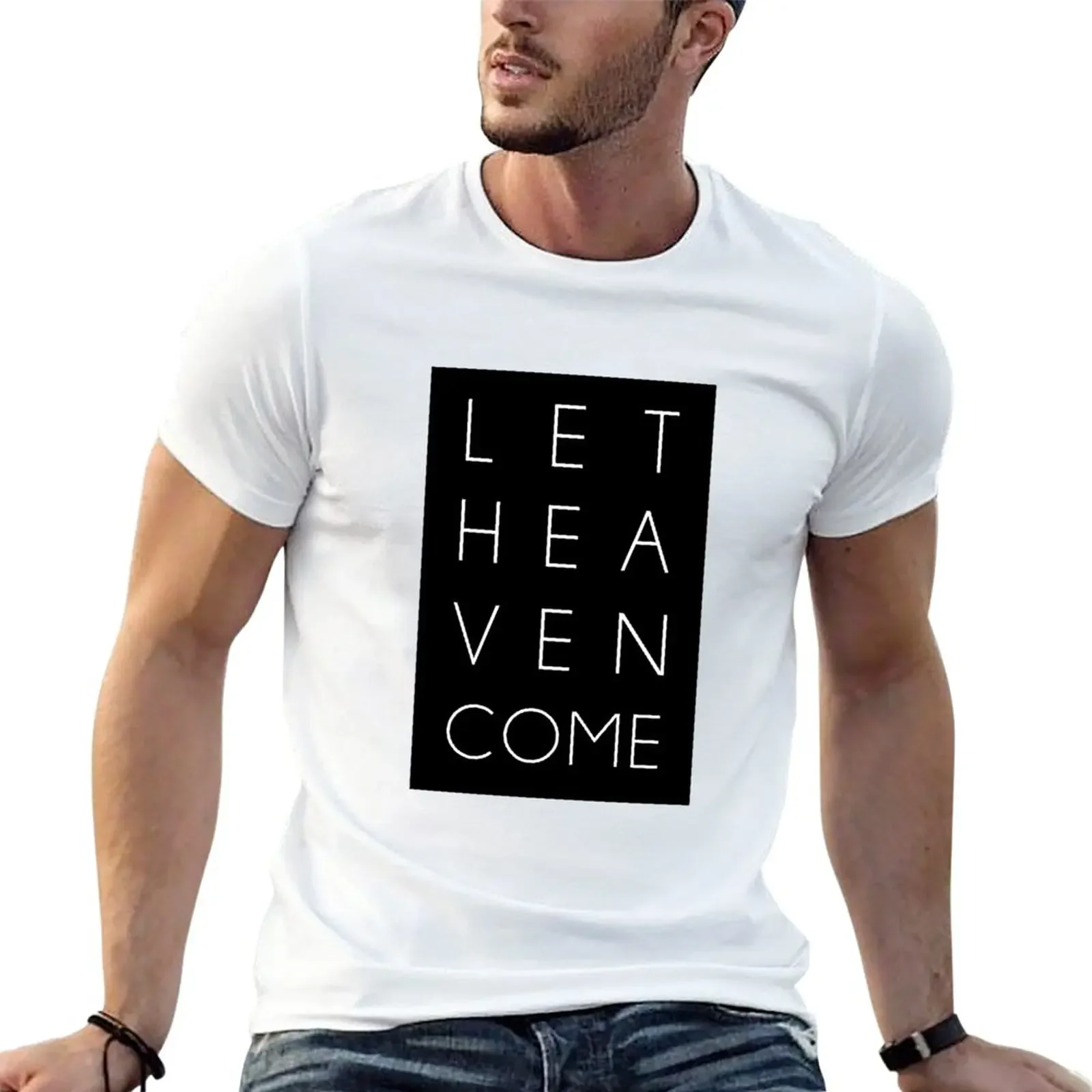 Let Heaven Come T-Shirt summer top t-shirts man anime black t-shirts for men