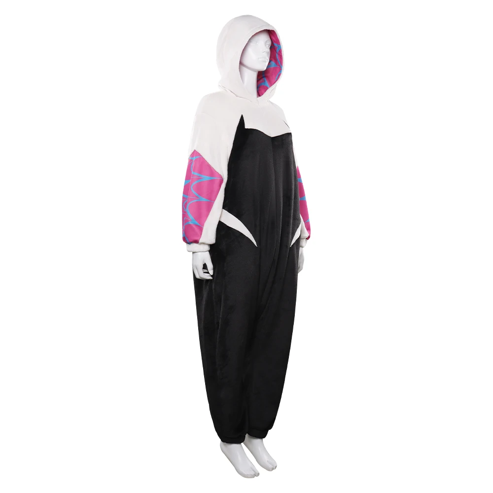 Gwen stacy cosplay pijamas adulto camisa calça roupa de dormir roupas de halloween carnaval terno para meninas