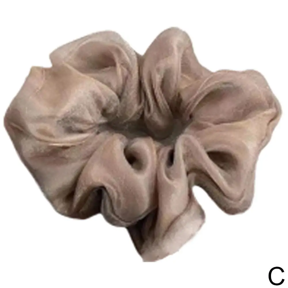 Элегантные женские сетчатые резинки для волос, черные, бежевые, хаки, эластичные аксессуары для волос, резинки для девочек, галстуки, головные уборы, веревка для волос, дети I9Y1