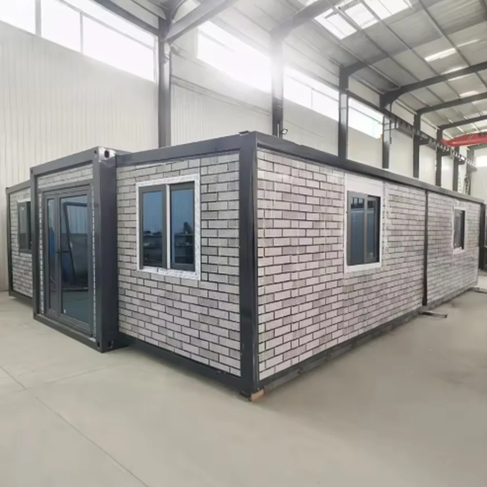 Portable Luxury Modular Homes 20ft 40ft Expandable Steel Container Homes 1-4 Bedroom Tiny Villas Prefabricated Luxury Housing