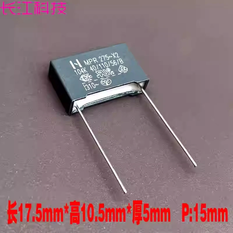 

Конденсатор NIS Nissei MKP 0.1uf 104 100nf 275v 310v X2, тонкопленочный, стандарт безопасности Nissei