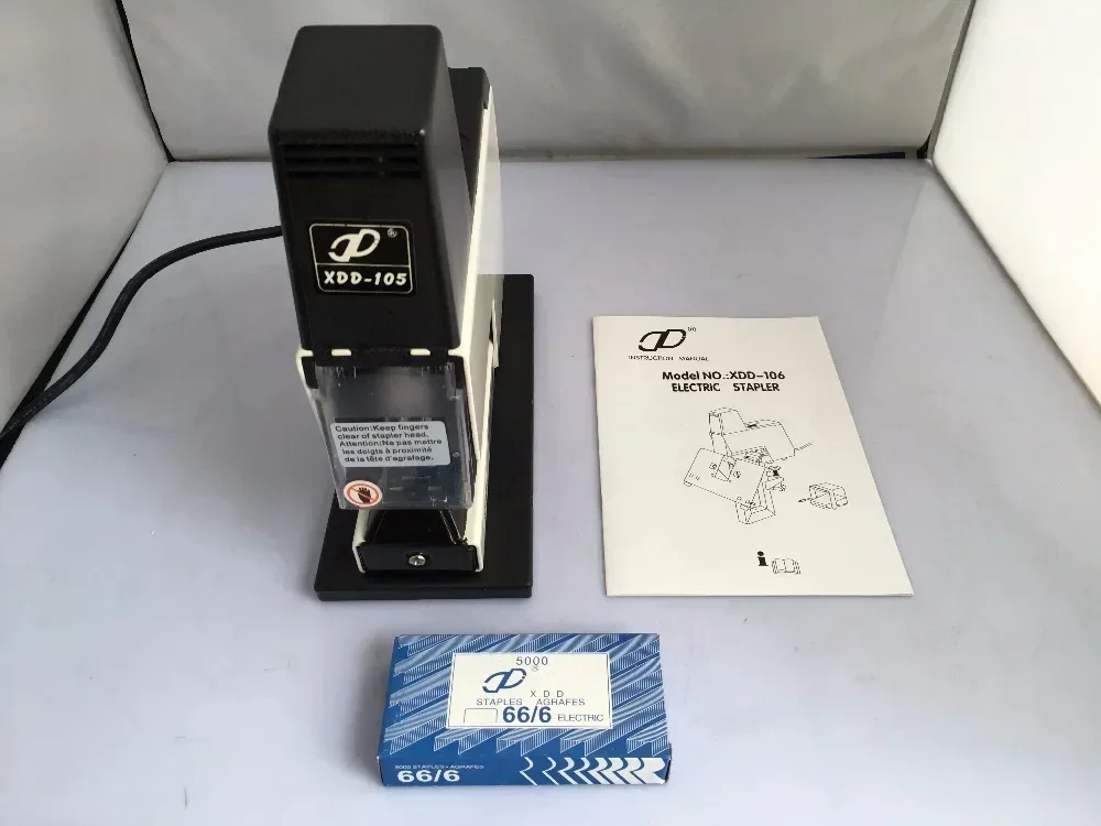 XDD-105 دباسة كهربائية شديدة التحمل تعمل باللمس لسطح المكتب، آلات تجليد كهربائية، دباسة أوتوماتيكية لملفات الورق