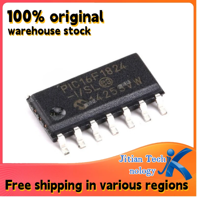 100% inventario original 10 Uds PIC16LF1824-I/SL PIC16LF1824 SOP-14 canal de microcontrolador venta directa