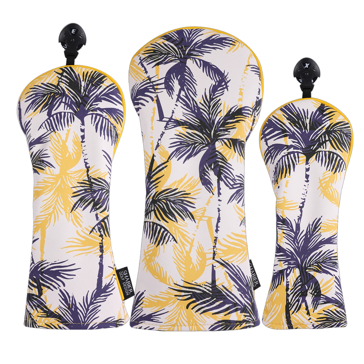 

ropical Coconut Tree Pattern Golf Club Head Cover - Durable Synthetic Synthetic Protective Cover with Vibrant Palm Tree