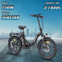 HillMiles MilePort 1 Electric Bike 250W Motor 36V13AH Battery Electric Bicycle 20*3.0-inch Tire 25km/h Max Speed City E-Bike