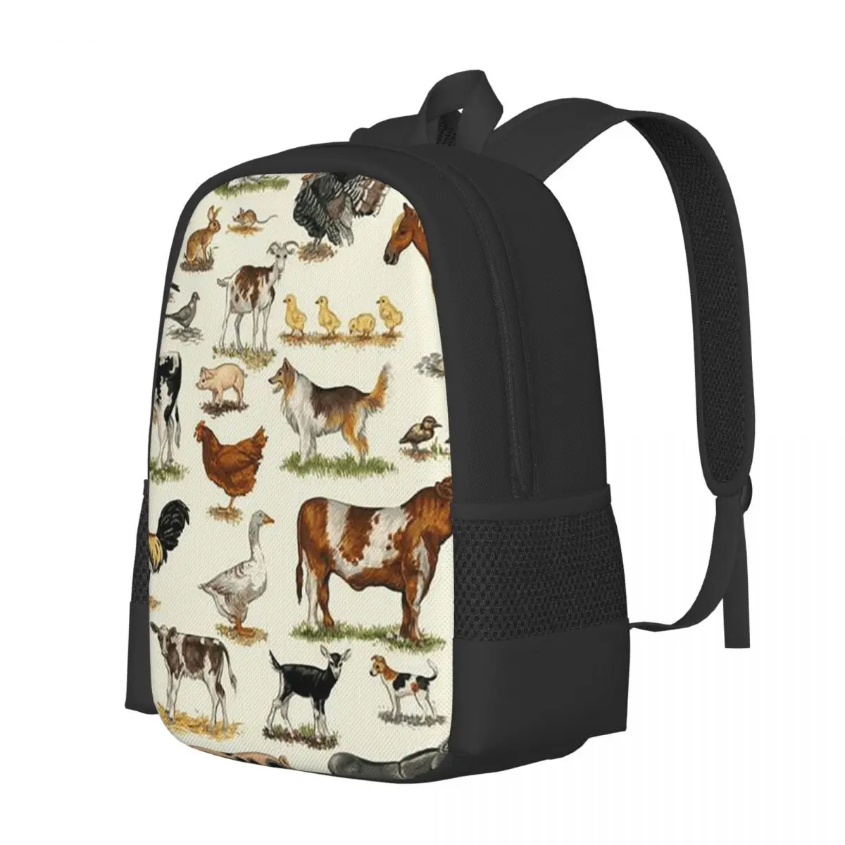 Country Farm Animals Farmhouse Village Pet Student Backpack School Bag Hiking Travel Daypack for  Fashion Bookbag Shoulder Bags