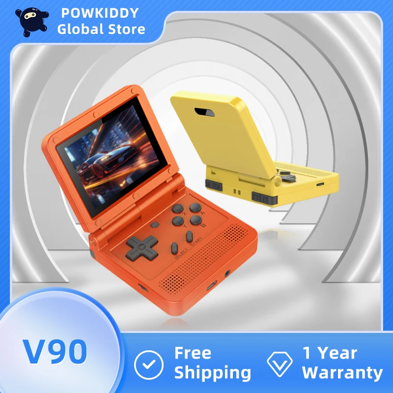 

Новая портативная мини-игровая машина POWKIDDY V90 в стиле ретро, 3-дюймовый экран IPS, двойная система открытия PS1, детские подарки