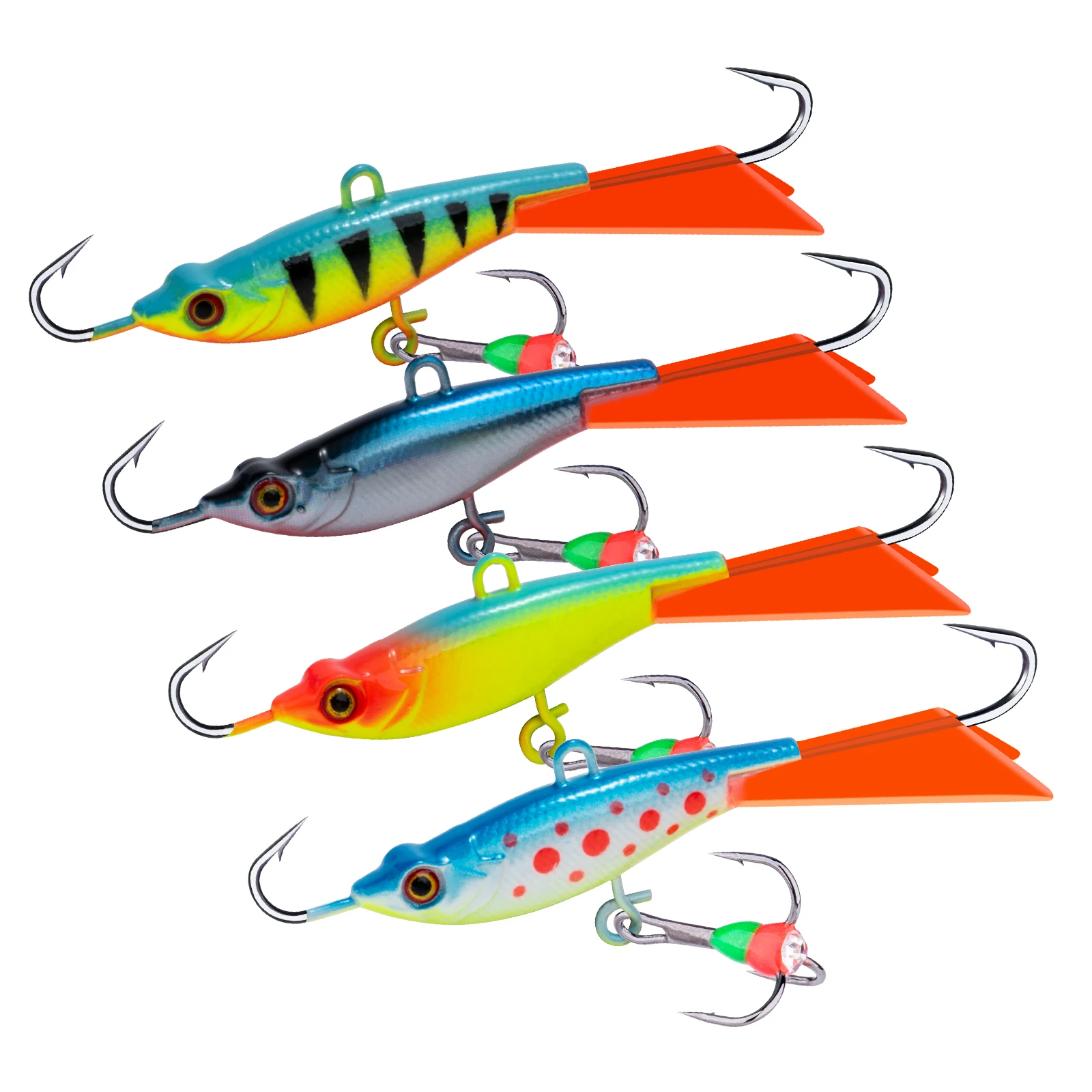 Goture Winter Ice Fishing Lure Balancer 3D Eyes 40mm 15g Jig Bait Artificial Hard Lure Jigging Balanced Fishing Bait Wobbler Set