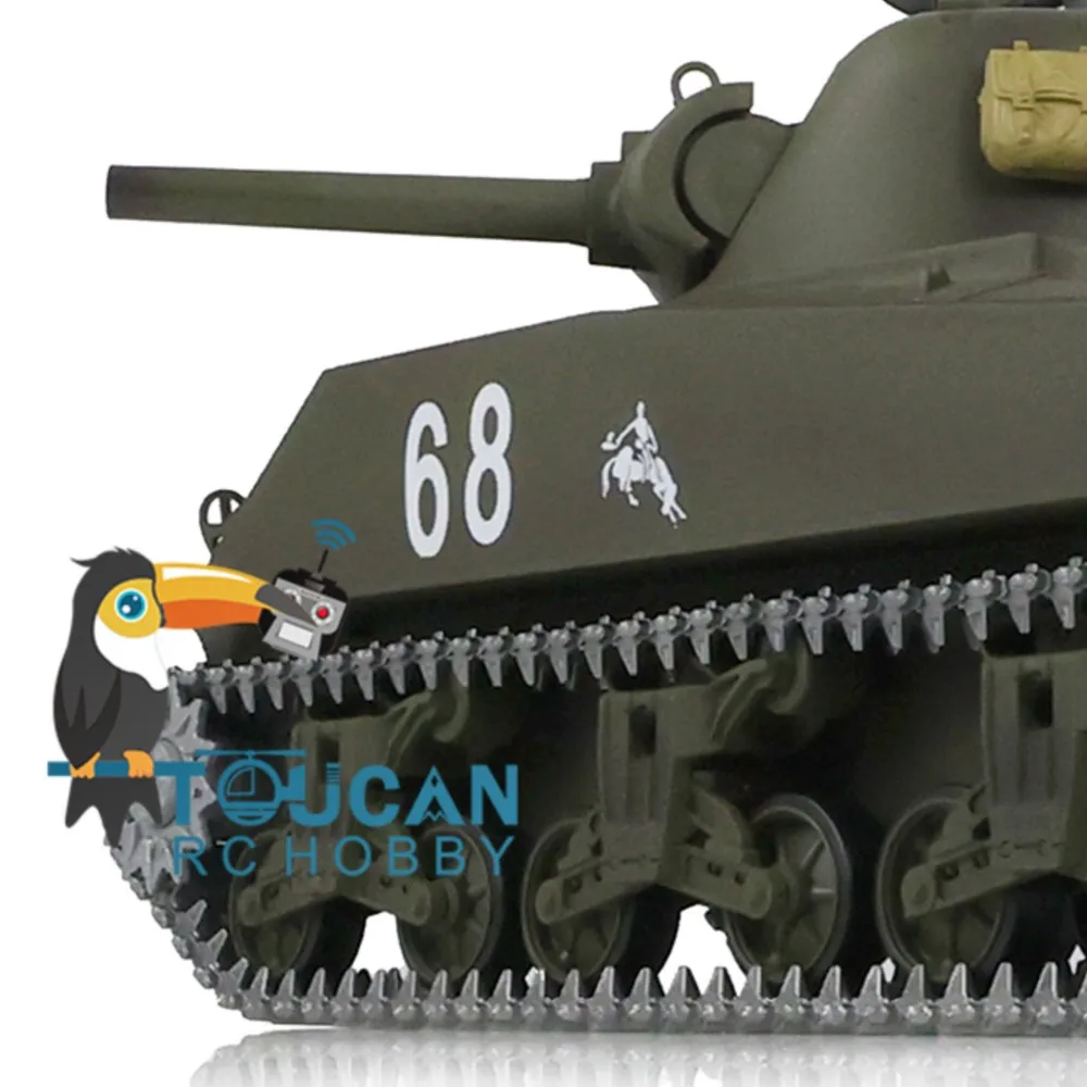 

Henglong 1/16 Scale RC Tank FPV 7.0 M4A3 Sherman RTR 3898 360° Turret Barrel Recoil Infrared Combat System Toys Panzer TH17679