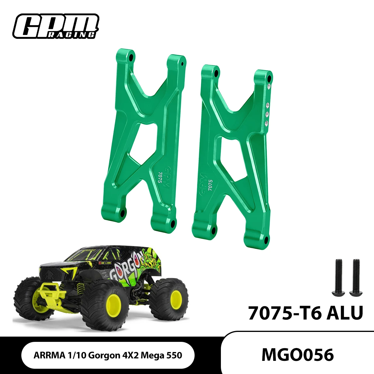 

GPM Alloy 7075 Rear Suspension Arms For ARRMA 1/10 Gorgon 4X2 Mega ARA330751