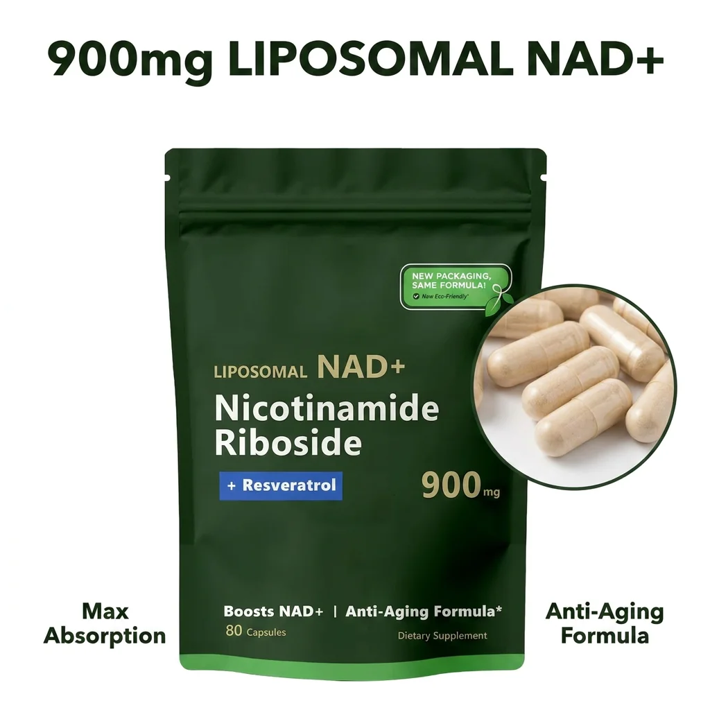 Liposomal NAD+ Nicotinamide Riboside + Resveratrol | Cellular DNA Repair & Immune Defense Supplement | Anti-Aging Vitality Boost