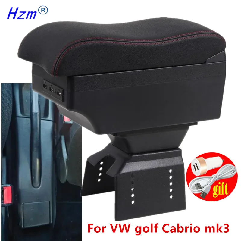 LFOTPP Middenconsole Opbergdoos Voor VW Taigo En Nivus (2021-2023+) – Handige Organizer Voor Armsteun, Met Antislipmat, USB-doorgang, Eenvoudig Te Installeren