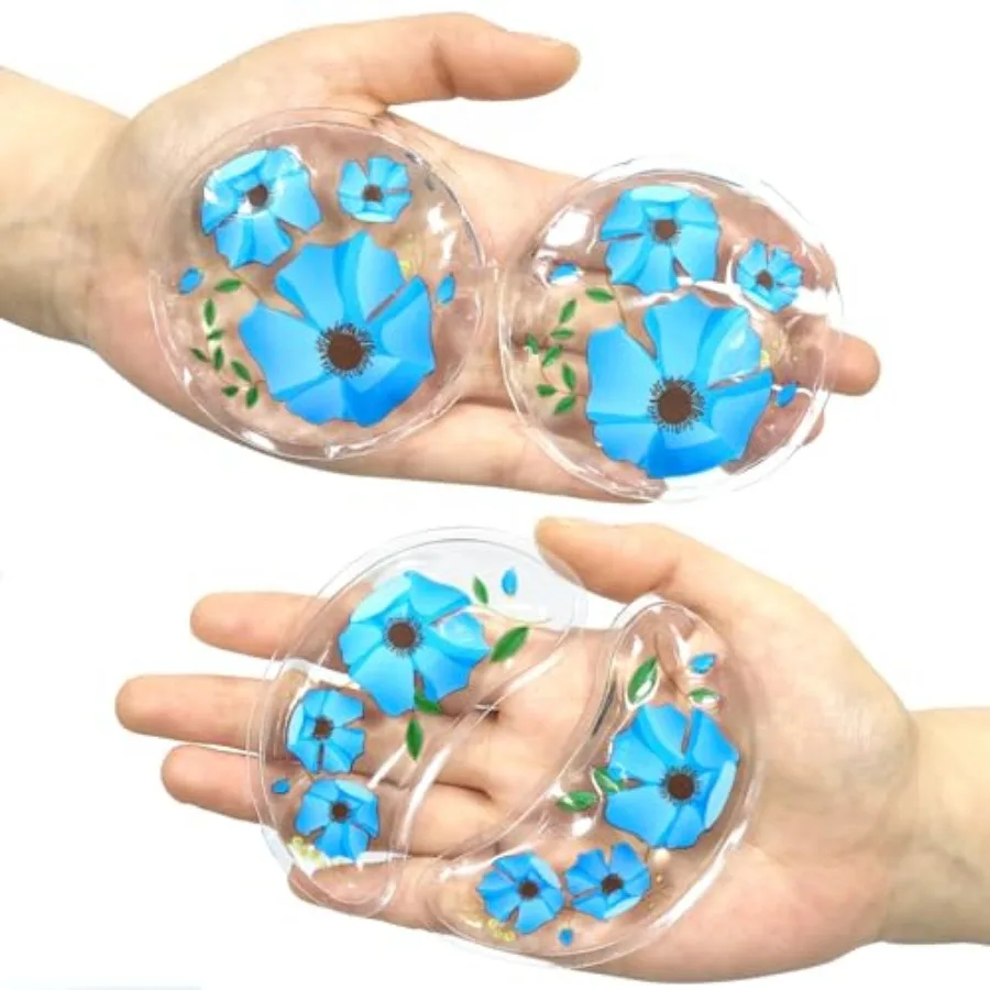 

4PCS Gel Eye Ice Pack Set, Cold and Hot Compress, Reusable Cooling Gel Pads for Strain Relief, Swelling, Dark Circles, Redness,