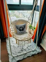 Easy To Use165cm Outdoor And Indoor Rope Hanging Chair Swing Seat Nordic Style Dormitory Garden Hanging Hammock Patio Chair Swin