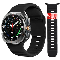 ULTRA WIDE Silicone Band For Samsung Galaxy Watch 7 ultra Strap Accessories Sports Bracelet correa Galaxy Watch ultra 47mm Strap