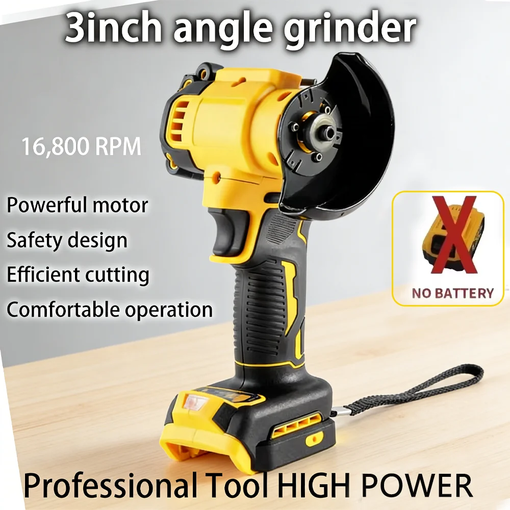 18V 3 Inch Mini Angle Grinder Cutting Machine Cordless Electric Grinding Polishing Cutting Power Tools Angle Grinder