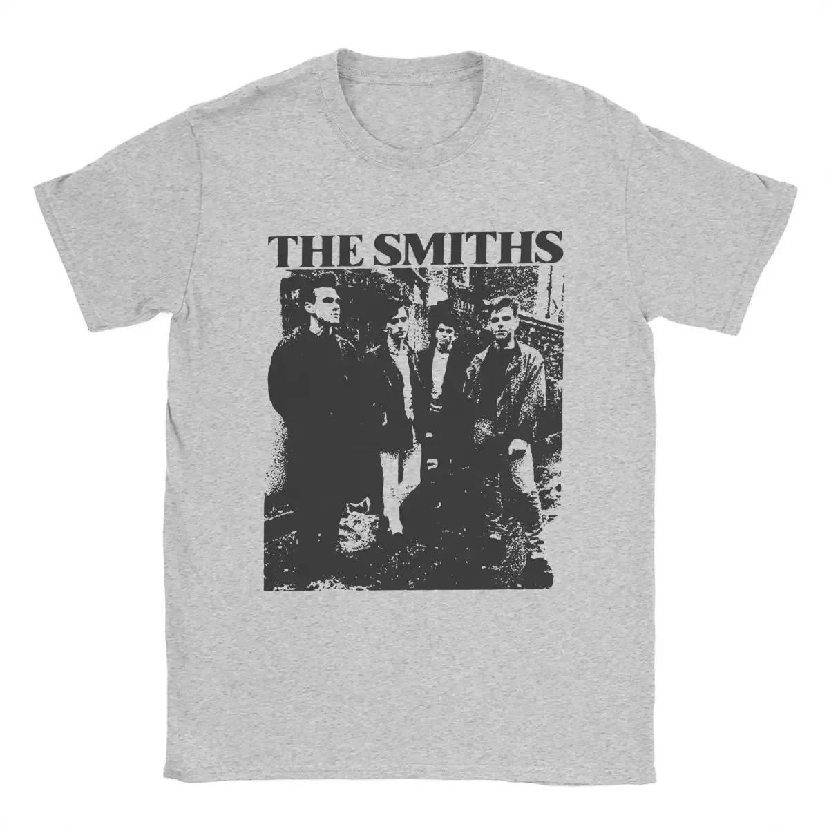 The Smiths Vintage Pencil Drawing Style T-Shirt for Men Music Casual Pure Cotton Tee Shirt O-neck T Shirt Printing Clothing