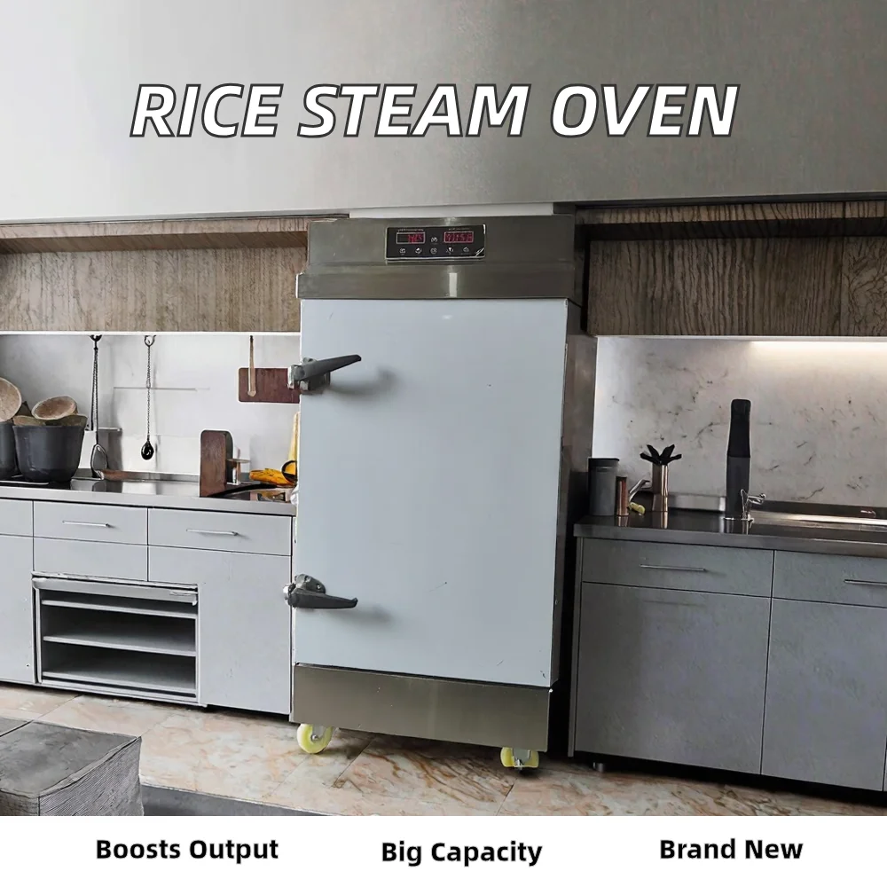 Industrial 10-Tray Electric Rice Cooker Steamer Multi-Functional for Meat Fish & Food for Bakery with Motor Core Component