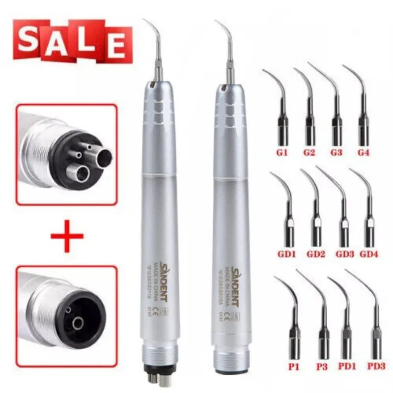 Dental Ultrasonic Air Perio Scaler, Higienista Handpiece, 2, 4 Buraco, 5Pcs, EMS, DTE Dicas