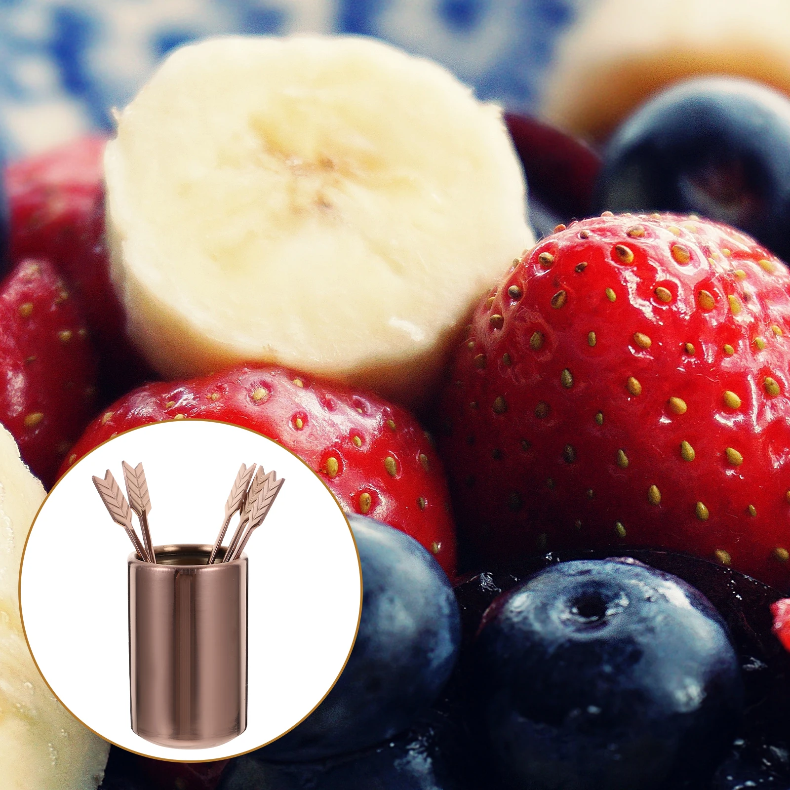 

1 Set Stainless Steel Fruit Forks Appetizer Dessert Cocktail Cheese Ice Cream Cake Kitchen Dining Tools Serving Seafood Dipping