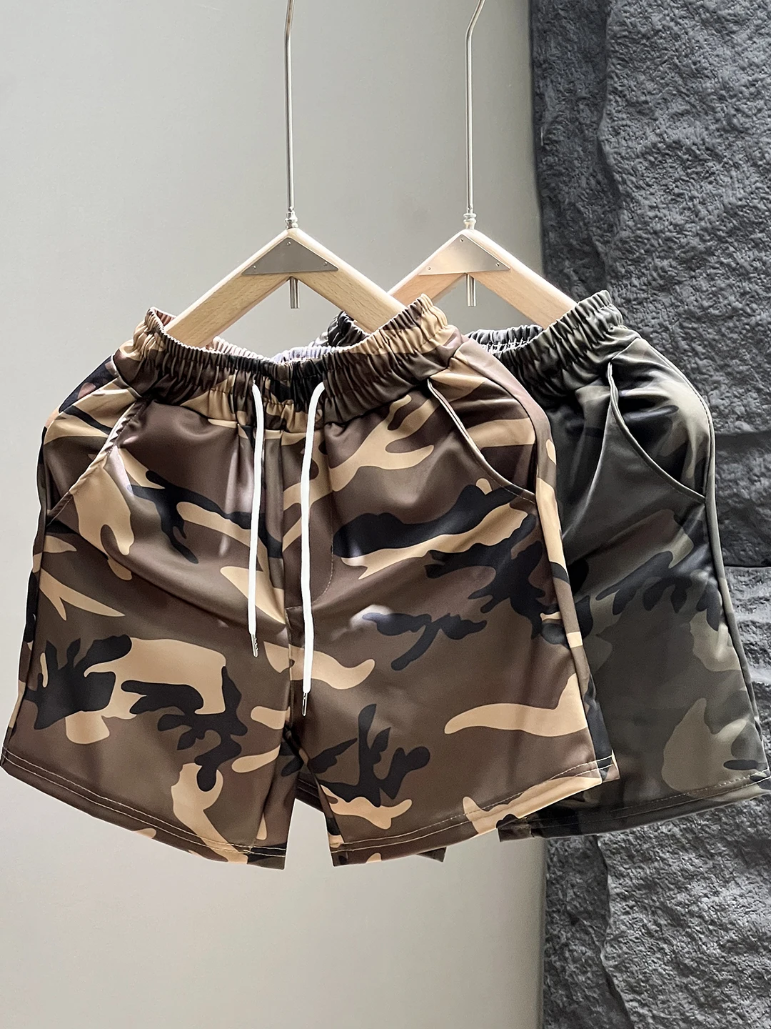 

Men's Camouflage ort Pants Breathable Outdoor Wear Summer New Sle Casual Sports Pants mid Waist Straight Leg ort Trousers