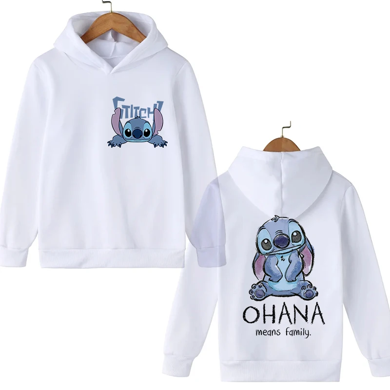 Tişörtü yeni dikiş Hoodie çocuk karikatür giysi çocuk kız erkek Lilo ve dikiş kazak Manga Hoody bebek rahat üst