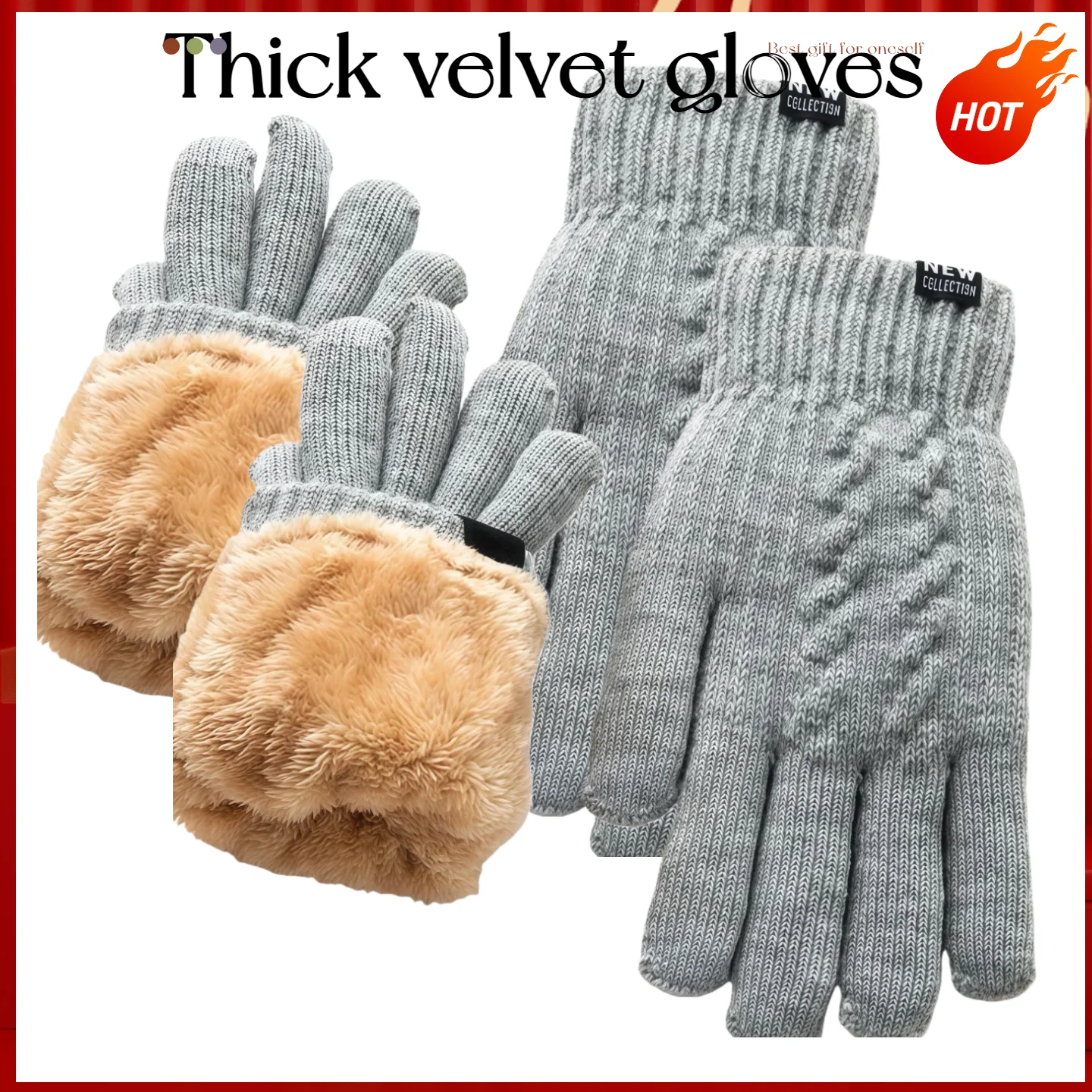 Männer Gestrickte Dicke Thermische 100g Volle Finger Handschuhe Männer Mode Winter Im Freien Warme Wolle Fahren Handschuhe Lange Touchscreen Fäustlinge