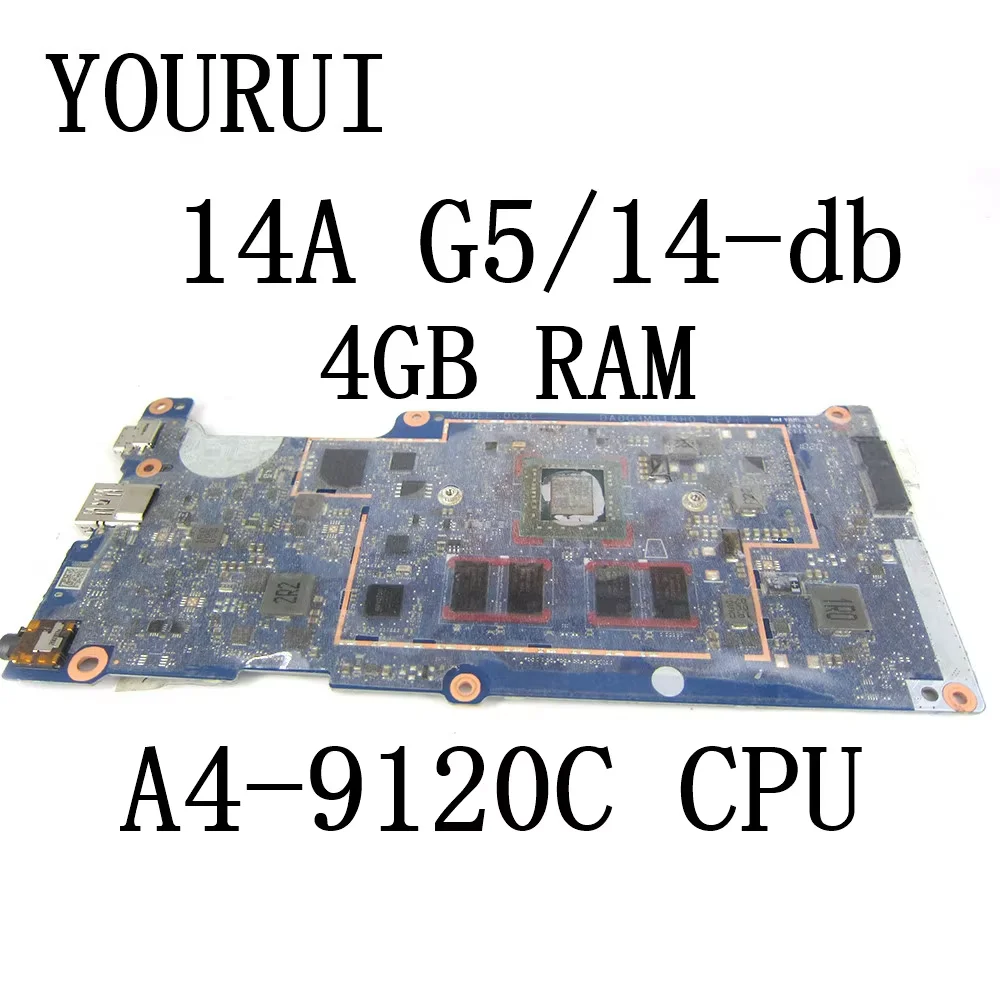 

DA0G3MB18H0 For HP Chromebook 14A G5 14-db Laptop Motherboard with A4-9102C CPU 4GB RAM 32G SSD Mainboard