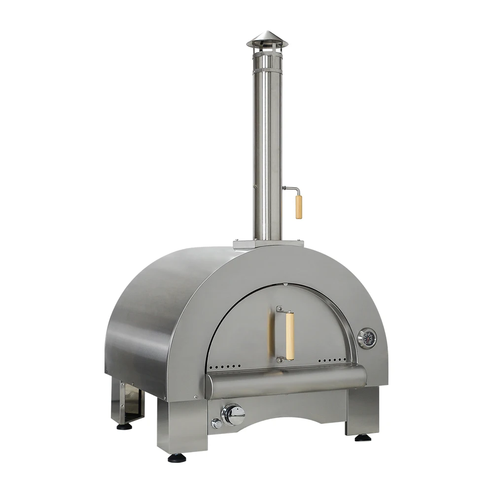 

Stainless steel ges&wood Pizza oven wholesale mobile BBQ Grill