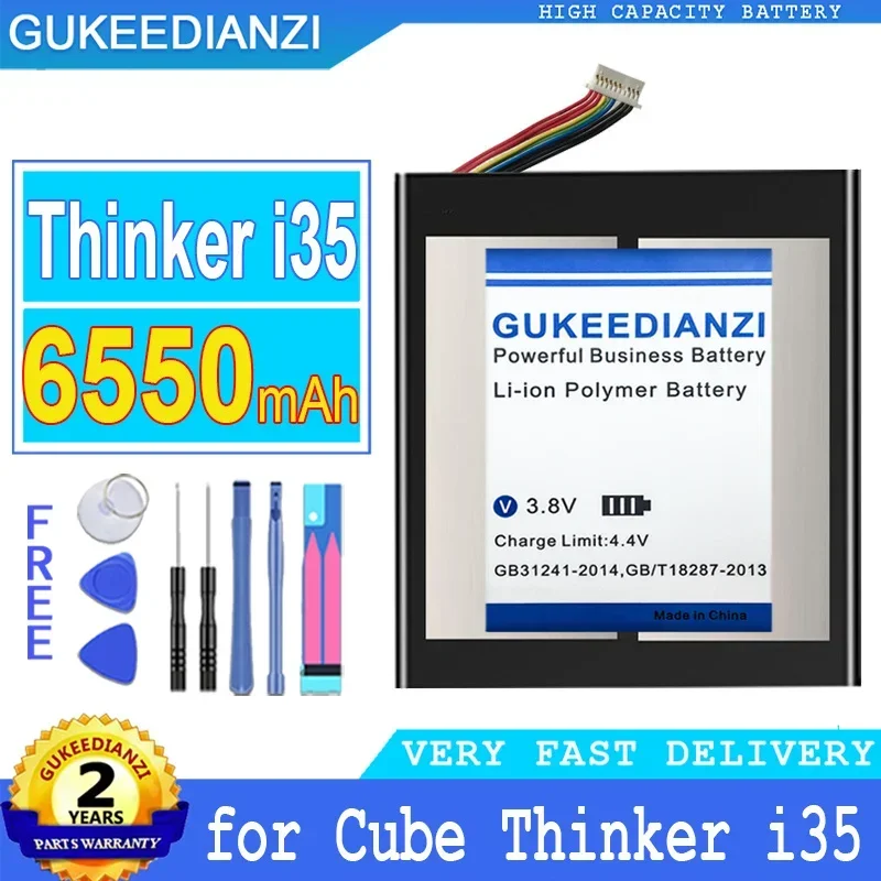 

6550mAh GUKEEDIANZI Battery for ALLDOCUBE Cube Thinker i35 Tablet PC Big Power Bateria