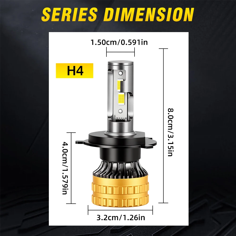 58000LM 150W LED HeadLight Bulbs 6000K Super White 3570 CSP Chips Car LED H4/9003 HeadLamp Bulbs Replacement