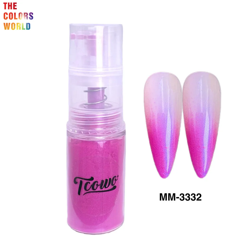 TCT-924 Ombre Nails Glitter Powder Spray Bottle Pearl Pigment Metallic Luster Nail Shadow Spray Ombre Nail Mist Gradual Effect