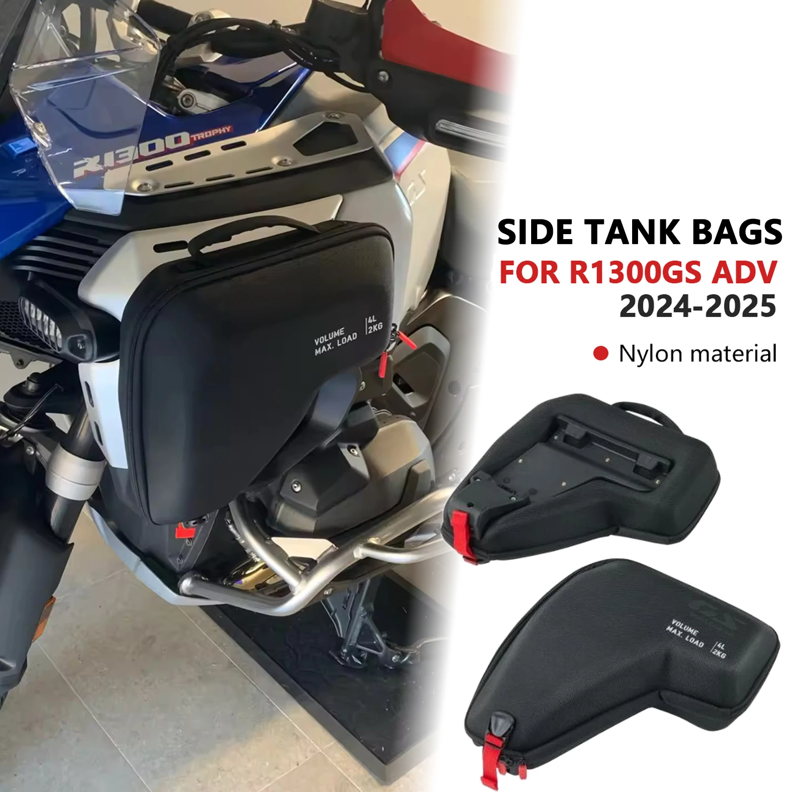 

R1300GS приключенческие аксессуары для мотоциклов, обтекатель, левый и правый, сумки для капота радиатора, водонепроницаемые для R1300 GS ADV R1300GSA 2024-2025