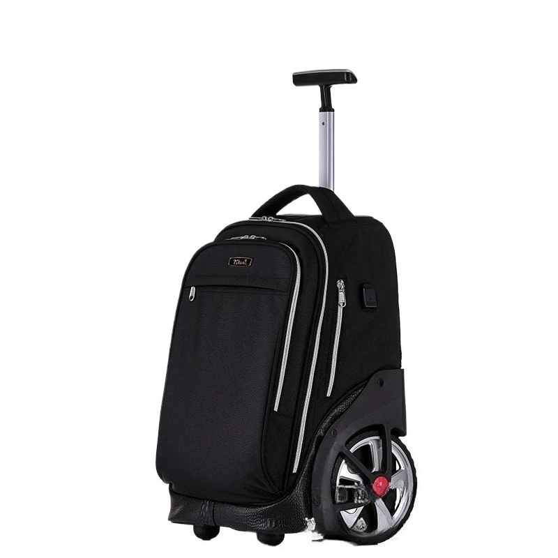 Nueva mochila grande con ruedas para estudiantes de secundaria de alta calidad, mochila escolar con ruedas con mango extensible y ruedas para escaleras