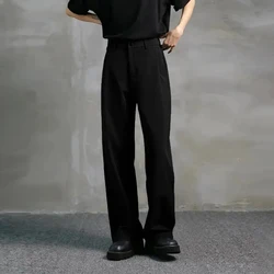 Men Straight Pants British Style Casual Pants Autumn Fashion Temperament Elegant Business Commuting Trousers Men'S Clothing 2024