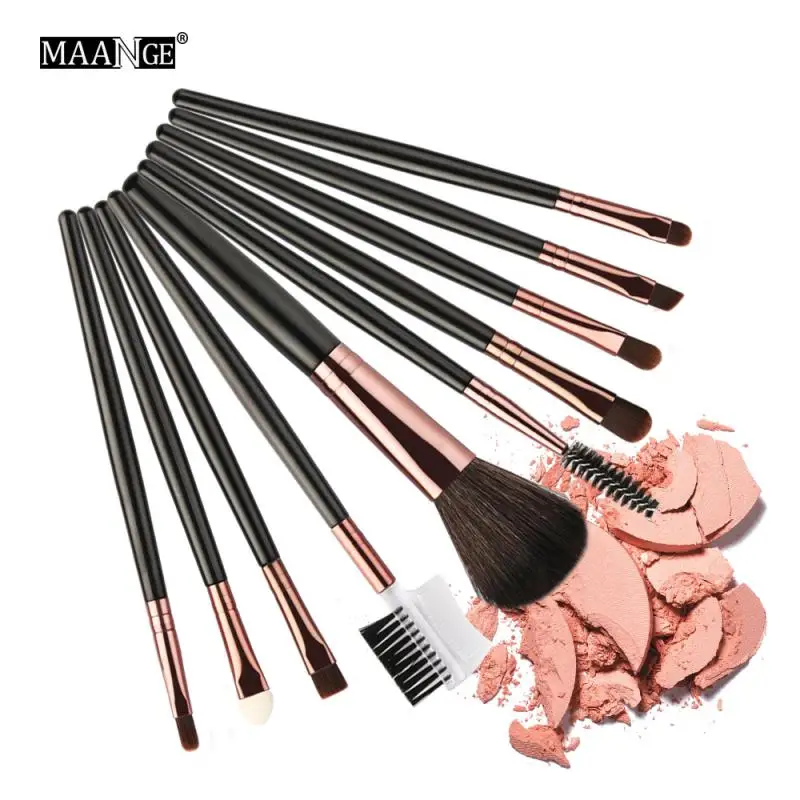 Pincéis de maquiagem profissional Set, Powder Eyelash, Eye Shadow, Concealer Brush Kit, fácil de transportar, ferramentas cosméticas portáteis, 1 a 10Pcs