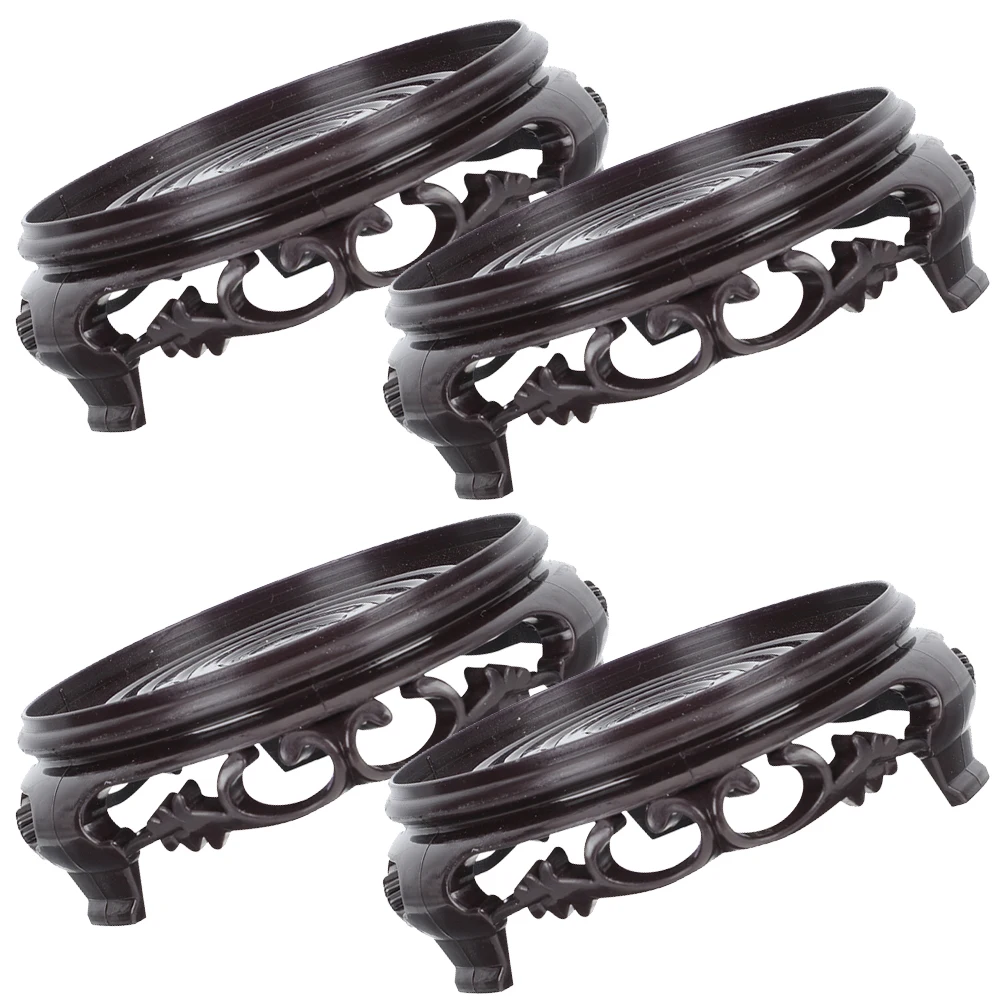 

4pcs Vase Display Base Flower Pot Stand Holder Plastic Plant Riser For Home Decor Storage Bonsai Rack Garden Living Room