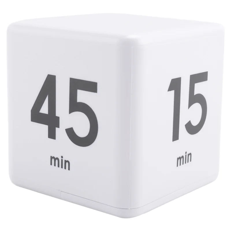 A41Z-Cube Timer Kitchen Timer Time Management Timer Gravity Sensor Flip For Time Management And Countdown 25-5-45-15 Minutes